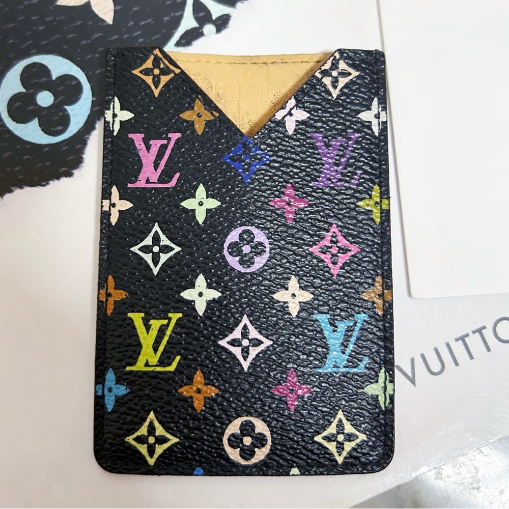 Authentic Louis Vuitton Rare Limited Edition Noir Multicolor Card / ID Holder - Picture 10 of 11